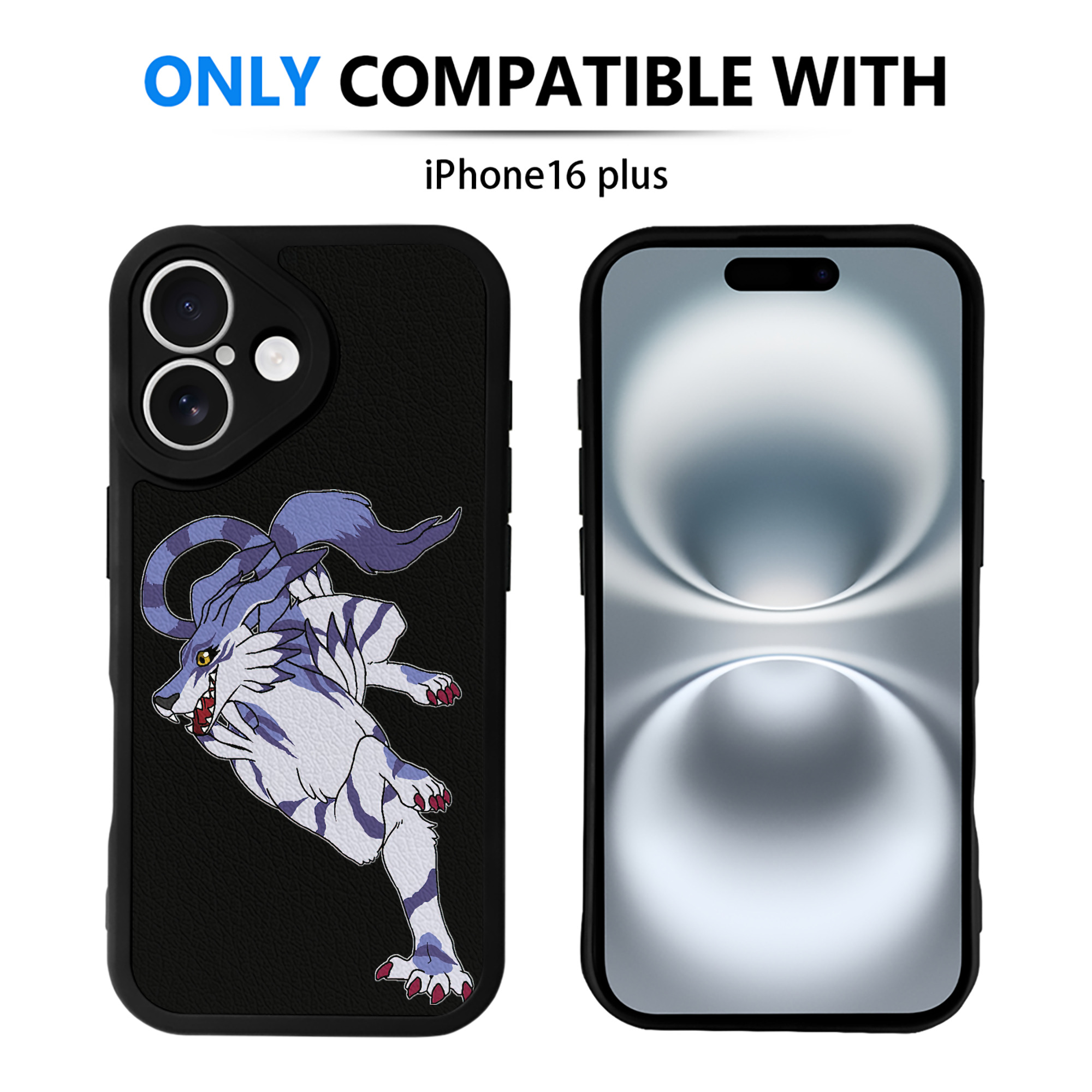 （画像用） Digimon デジタルモンスター/デジモン 【iPhone 16シリーズ対応】シリコンスマホケース（レザー調） 材質：シリコン